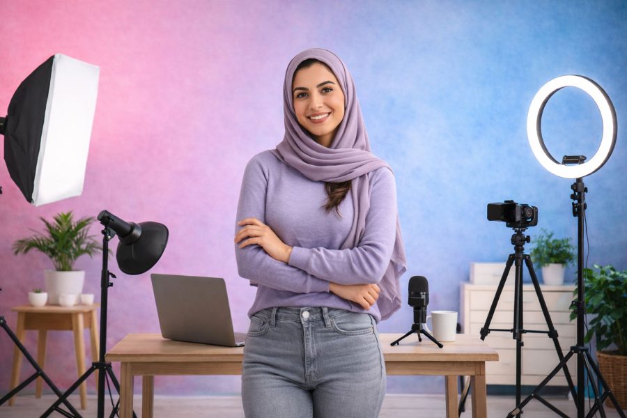 چیدمان نور 45 درجه در استودیو خانگی